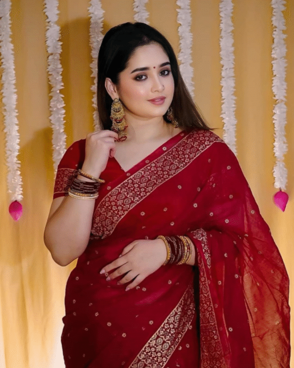 আলাদা ব্লাউজ পিচ সহ নতুন আফসান প্রিন্ট